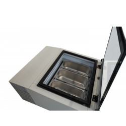 COMBISTEEL - Vitrine à crème glacée de table ouverture côté artisan - 3X5 LTR