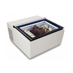 COMBISTEEL - Vitrine à crème glacée de table ouverture côté client - 3X5 LTR