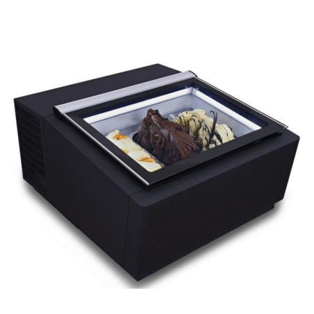 COMBISTEEL - Vitrine à crème glacée de table ouverture côté client - 3X5 LTR