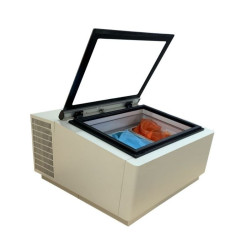 COMBISTEEL - Vitrine à crème glacée de table ouverture côté client - 3X5 LTR
