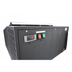 COMBISTEEL - Vitrine à crème glacée de table noir ouverture côté client - 3X5 LTR