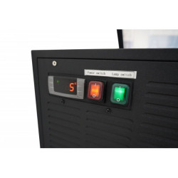 COMBISTEEL - Vitrine à crème glacée de table noir ouverture côté client - 3X5 LTR