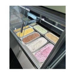 COMBISTEEL - Vitrine à crème glacée BORNEO 378 litres bac - 12X5 LTR