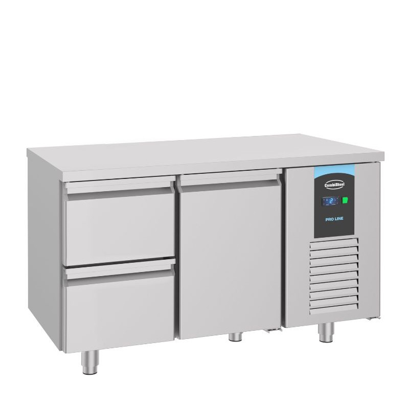 COMBISTEEL - Table réfrigérée positive -2/+8°C - 281L - 1P + 2 Tir gauche - H85 CM