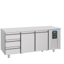 COMBISTEEL - Table réfrigérée positive -2/+8°C - 281L - 2P - 3 tiroirs - H85 CM