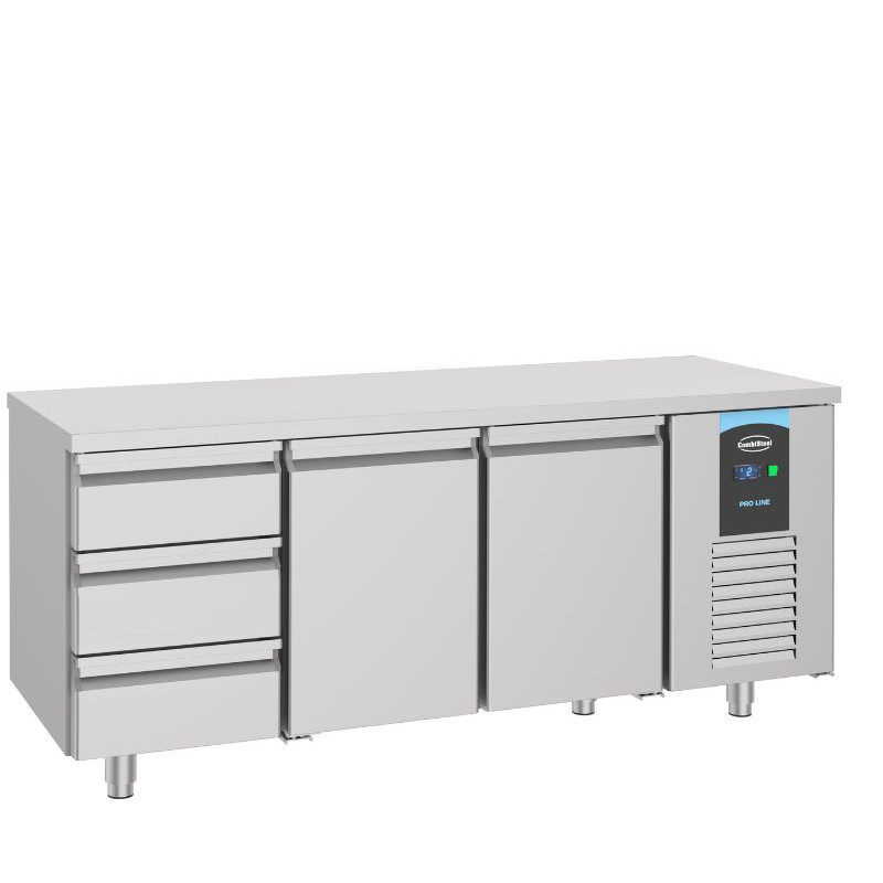 COMBISTEEL - Table réfrigérée positive -2/+8°C - 281L - 2P - 3 tiroirs - H85 CM