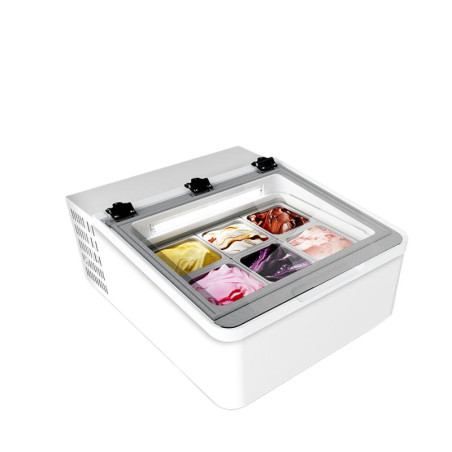 FRAMEC - Vitrine à crème et bâtonnets glacés 3X5 L STANDARD ouverture côté client