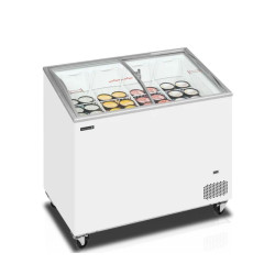 TEFCOLD - Congélateur pour crème glacée artisanale 296 litres couvercles coulissants incurvés