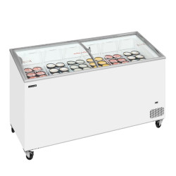 TEFCOLD - Congélateur pour crème glacée artisanale 427 litres couvercles coulissants incurvés