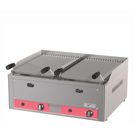 DIAMOND - Grill pierre de lave 1/2 module 8kw GAZ