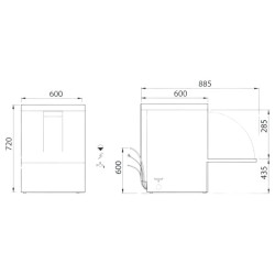 COLGED - PACK TOUT EN 1 - Lave-verres 500 X 500 avec osmoseur