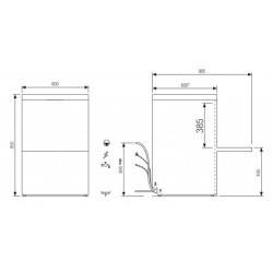 COLGED - Lave-vaisselle communtable - 15 litres - NEOTECH V1 - Panier 500 x 500 mm - NEO600MPV1 - Avec pompe de vidange