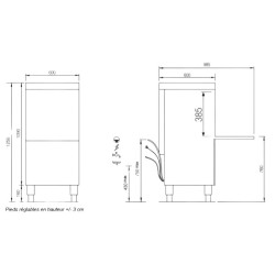 COLGED - Lave-vaisselle - 15 litres - Paniers 500 x 500 mm