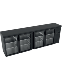 Furnotel - Arrière-bars skinplate698 litres - Groupe logé - 4 portes vitrées
