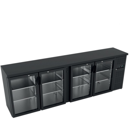 Furnotel - Arrière-bars skinplate698 litres - Groupe logé - 4 portes vitrées