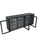 Furnotel - Arrière-bars skinplate 536 litres Groupe logé - 3 portes vitrées