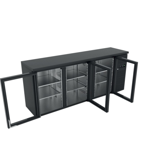 Furnotel - Arrière-bars skinplate 536 litres Groupe logé - 3 portes vitrées