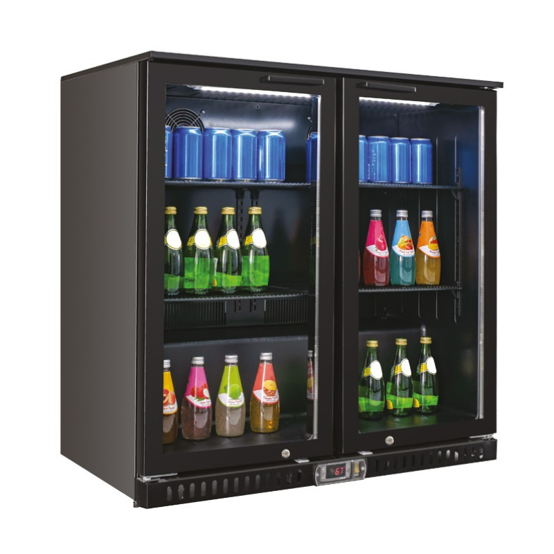 Furnotel - Arriere-bar 2 portes battantes 212 litres - 2 portes vitrées