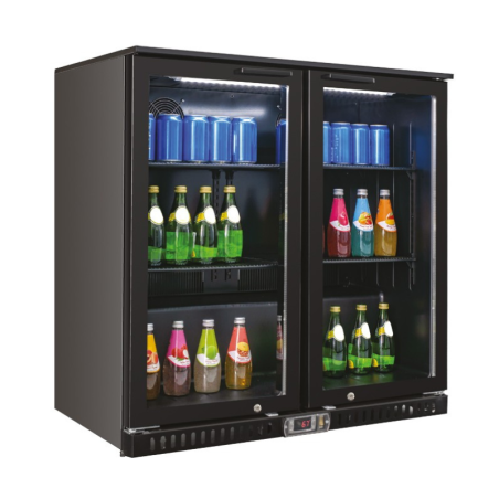 Furnotel - Arriere-bar 2 portes battantes 212 litres - 2 portes vitrées