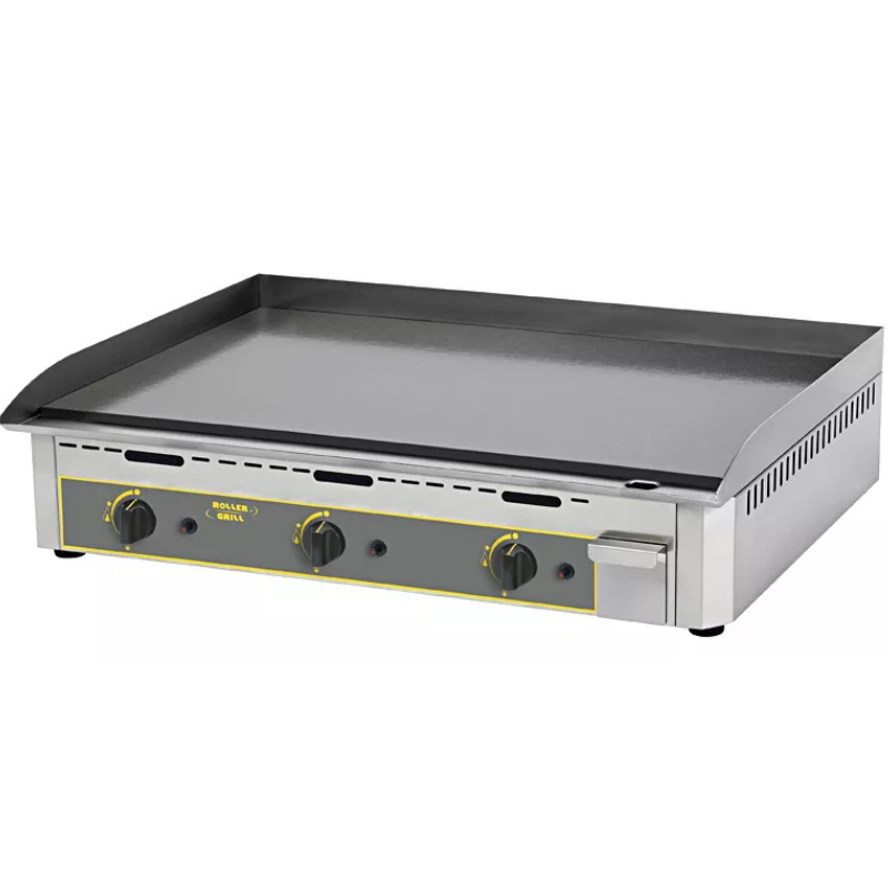 ROLLER GRILL - Plaque lisse à snacker gaz - Emaillée - 3 zones de chauffe