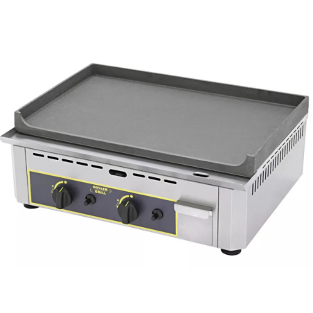 ROLLER GRILL - Plaque lisse à snacker en fonte gaz - 600 x 400 mm