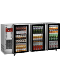 DIAMOND - Refroidisseur de bouteilles 579 Litres acier inox 3 portes vitrées