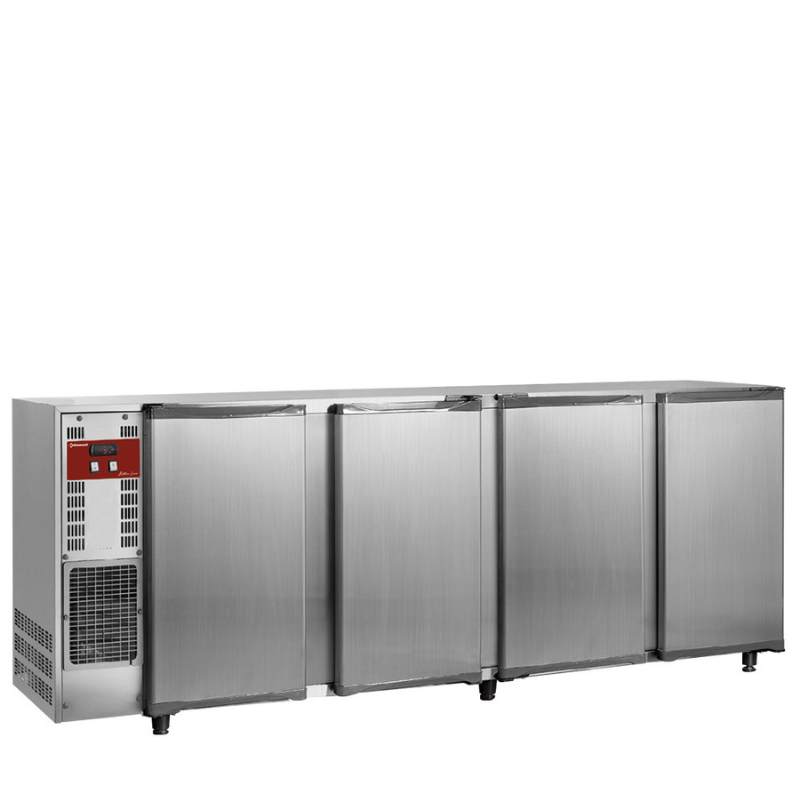 DIAMOND - Refroidisseur de bouteilles 783 Litres acier inox 4 portes fermées