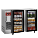DIAMOND - Refroidisseur de bouteilles 375 Litres acier inox 2 portes vitrées