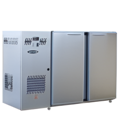 Unifrigor - Arrière-bar Inox - 323 litres - Série CLASSIC - Groupe logé - 2 larges portes pleines