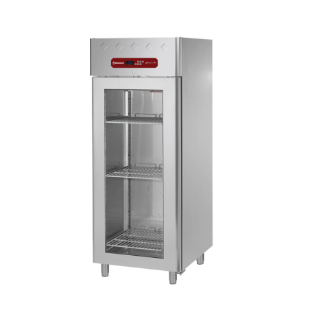 DIAMOND - Armoire frigorifique 700 litres 0°/+10°C ventilée, 1 porte vitrée GN 2/1