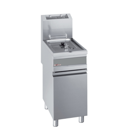 DIAMOND - Friteuse gaz 1 cuve 15 litres sur armoire inox