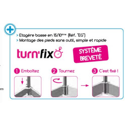 OFINOR -  Table du chef standards cuve à  gauche P70 cm  bord rayonné 15/10èmes grande cuisine