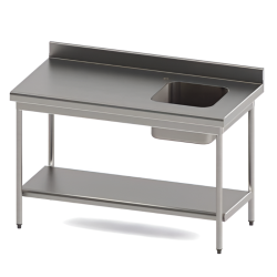 SOFINOR -  Etagère basse pour Table du chef standards bord rayonné 15/10èmes grande cuisine