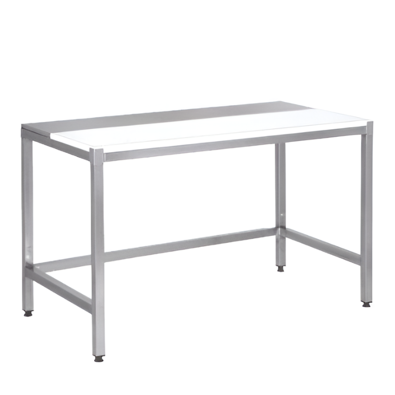 SOFINOR - Tables du chef adossées cuve à droite P70 + 25 cm à pied carrés soudés