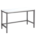 SOFINOR - Tables de découpe dessus polyéthylène P70 cm centrale à pied carrés soudés