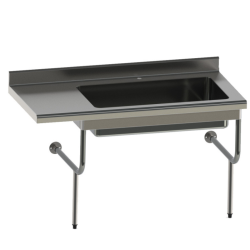 SOFINOR - Table de déboitage semi-suspendue 2 bacs GN 1/1 droite pour bacs gastros perforés