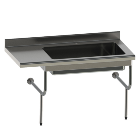 SOFINOR - Table de déboitage semi-suspendue 4 bacs GN 1/1 droite pour bacs gastros perforés