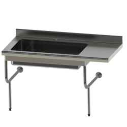 SOFINOR - Table de déboitage semi-suspendue 4 bacs GN 1/1 gauche pour bacs gastros perforés