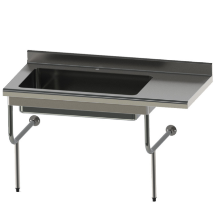 SOFINOR - Table de déboitage semi-suspendue 4 bacs GN 1/1 gauche pour bacs gastros perforés