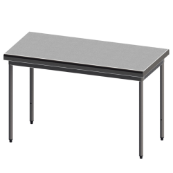 SOFINOR - Tables démontables P60 cm H90 cm centrale + étage basse sur vérins rayonnées GRANDE CUISINE