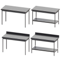 SOFINOR - Tables démontables P60 cm H90 cm dosseret sur vérins rayonnées GRANDE CUISINE