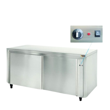 SOFINOR - Meuble chauffe-assiettes central ventilés bords droits