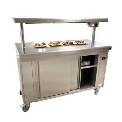 SOFINOR - Etagère chauffante à 4 colonnettes  pour meuble étuve dosseret ventilé à bords rayonné H90 cm