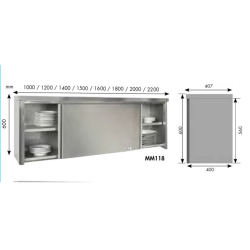 SOFINOR -  Meubles muraux bords droits H60 cm toit plat