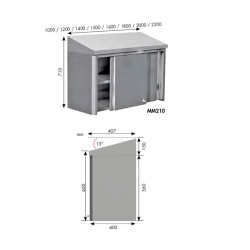 SOFINOR -  Meubles muraux standards bords rayonnés non doublé H71 cm grande cuisine