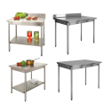 SOFINOR - Tables dosseret + étage basse P60 cm H90 cm démontables standard sur vérins ABS