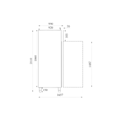 COMBISTEEL - Congélateur de boulangerie +2/+8ºC 60x80 cm