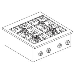 CUISINIÈRE À GAZ 4 BR. 18KW