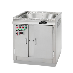 INBLAN - Friteuse à churros et beignets sur pieds électrique - digitale - gaz - Cuve cylindrique