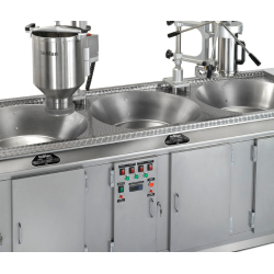 INBLAN - Friteuse à churros et beignets sur pieds électrique - digitale - gaz - Cuve cylindrique